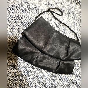 Sateen Black Evening Purse